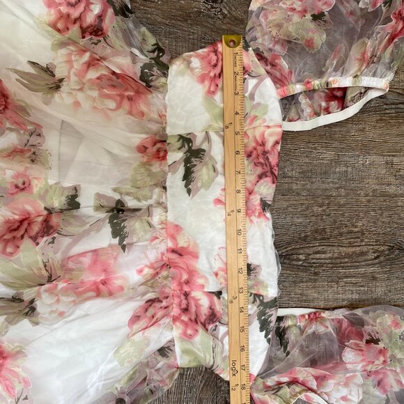 Floral Puff Sleeve Dress - Picture 6 of 11